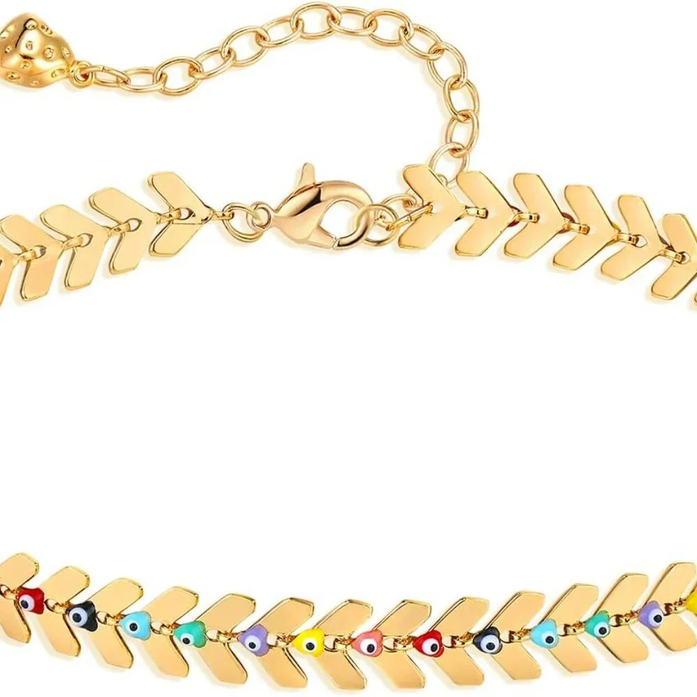 Anklet for Women Gold Chain 14K Gold Plated Dainty Boho Beach Summer Simple Foot - Picture 3 of 6